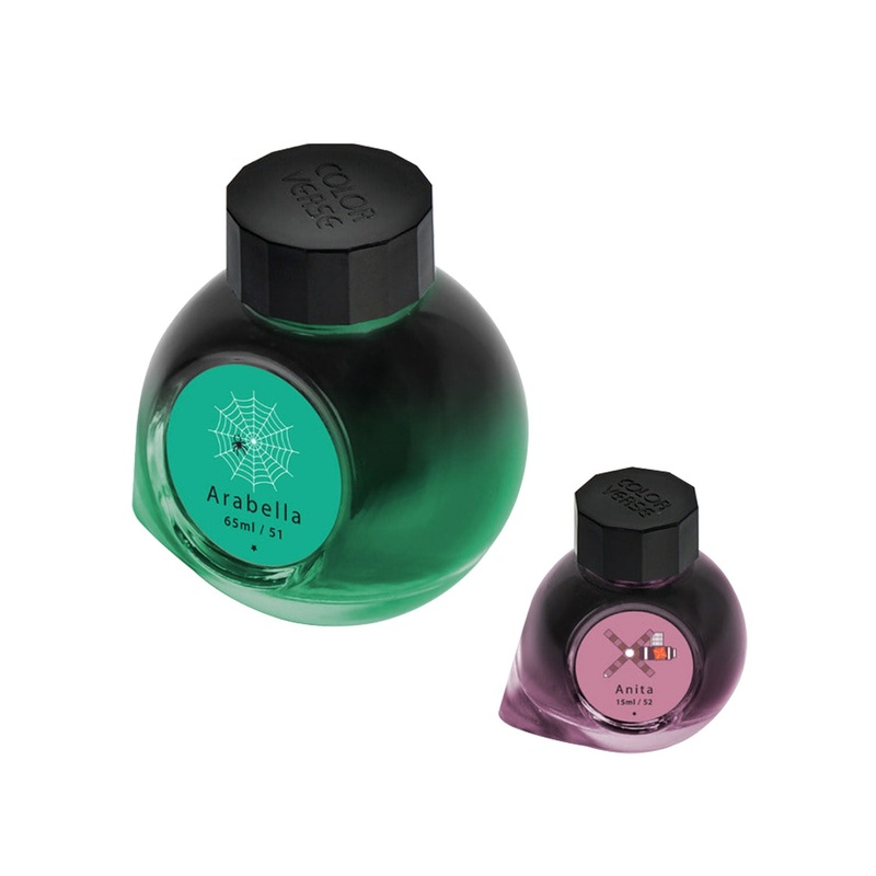 Colorverse Trailblazer in Space Arabella & Anita Ink Bottle, Green (65ml) + Pink (15ml)