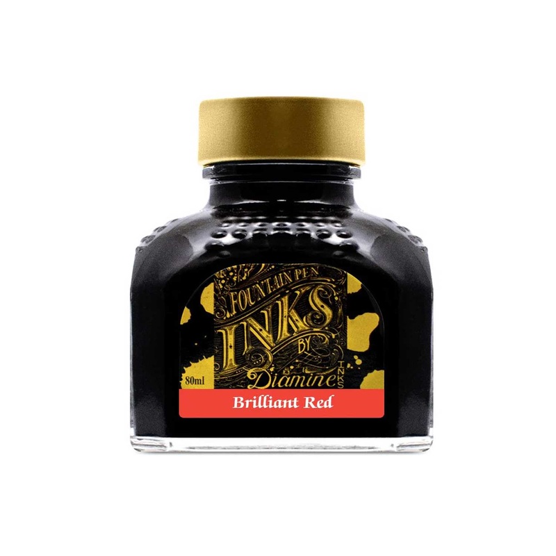 Diamine Brilliant Red Ink Bottle - 80ml