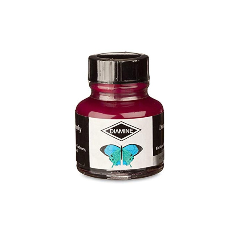 Diamine Calligraphy & Drawing Acrylic Ink Bottle, Raspberry - 30ml
