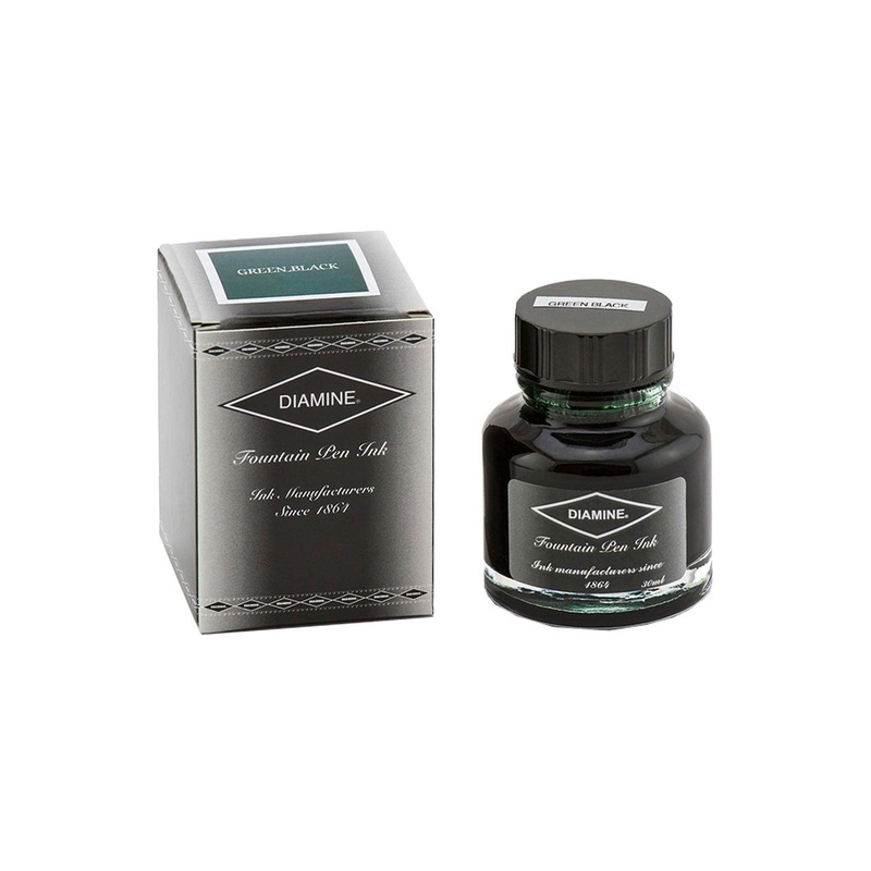 Diamine Green/Black Ink Bottle - 30ml