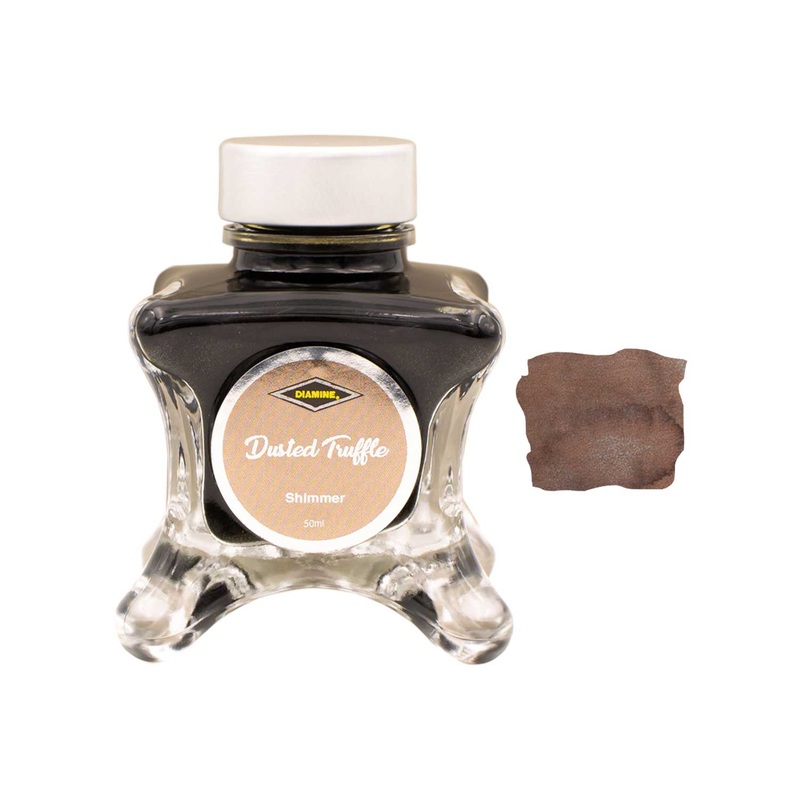 Diamine Inkvent Shimmer Ink Bottle, Dusted Truffle - 50ml