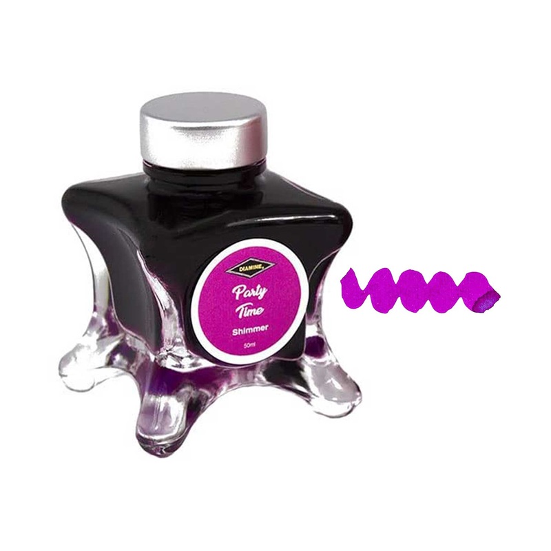 Diamine Inkvent Shimmer Ink Bottle, Party Time - 50ml