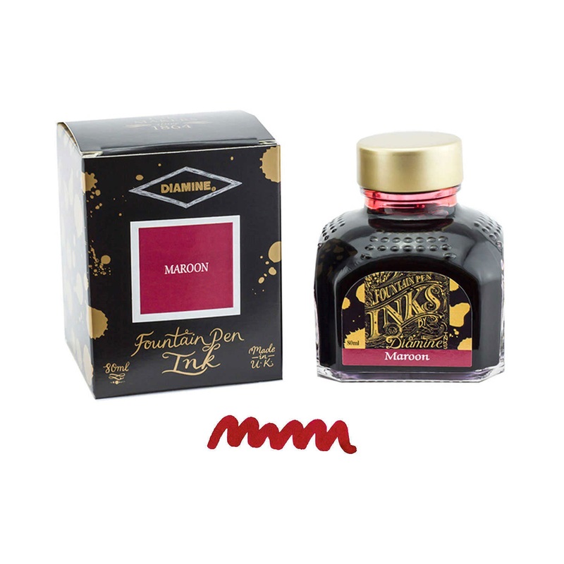 Diamine Maroon Ink Bottle - 80ml