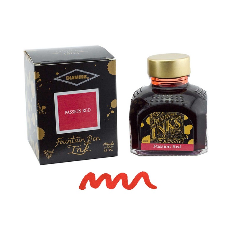 Diamine Passion Red Ink Bottle - 80ml