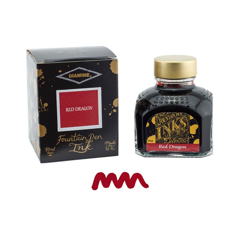 Diamine Red Dragon Ink Bottle - 80ml