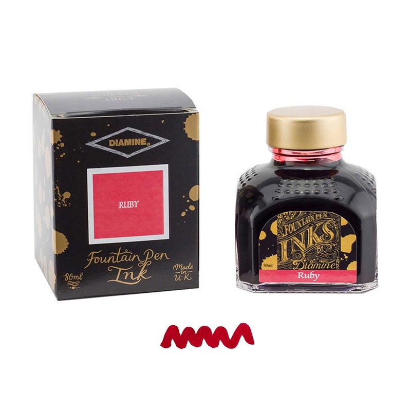 Diamine Ruby Ink Bottle - 80ml