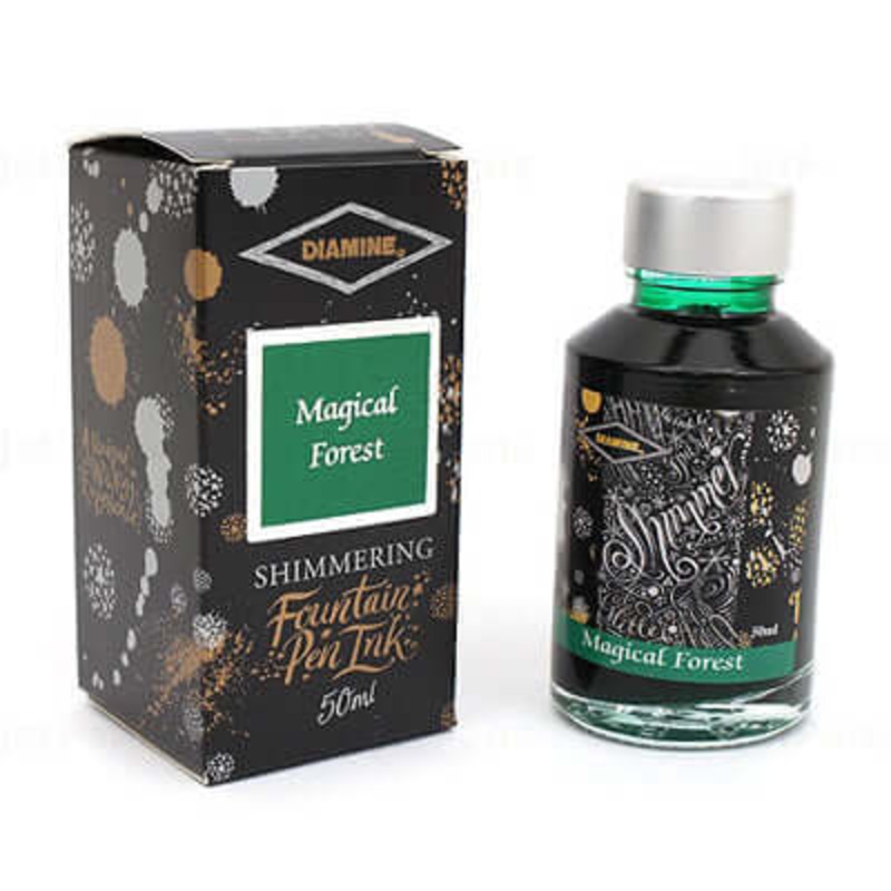 Diamine Shimmer Ink Bottle, Magical Forest - 50ml