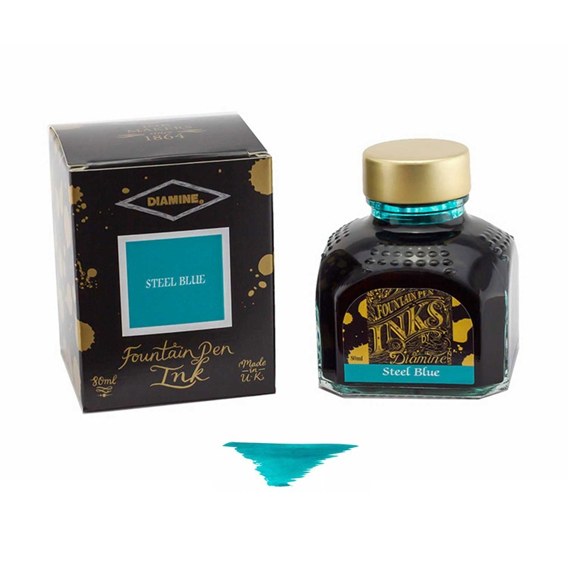 Diamine Steel Blue Ink Bottle - 80ml