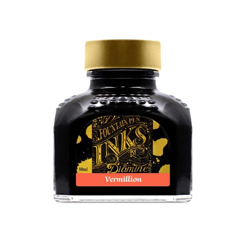 Diamine Vermillion Ink Bottle - 80ml