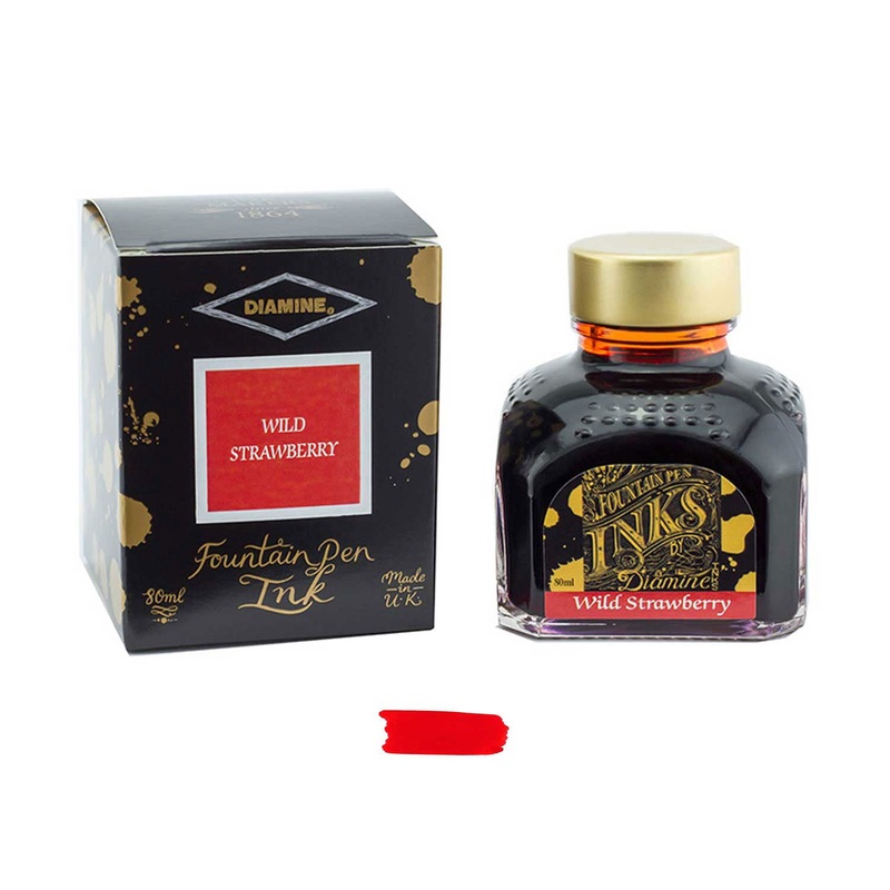 Diamine Wild Strawberry Ink Bottle - 80ml
