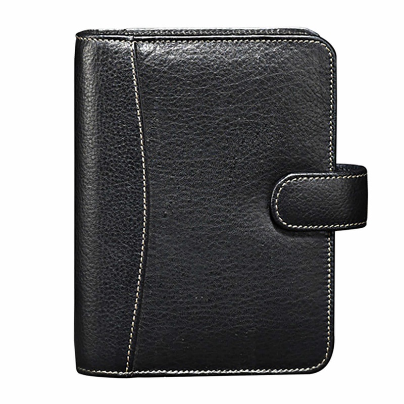 Elan Classic Leather Planner Organizer, Black - A6