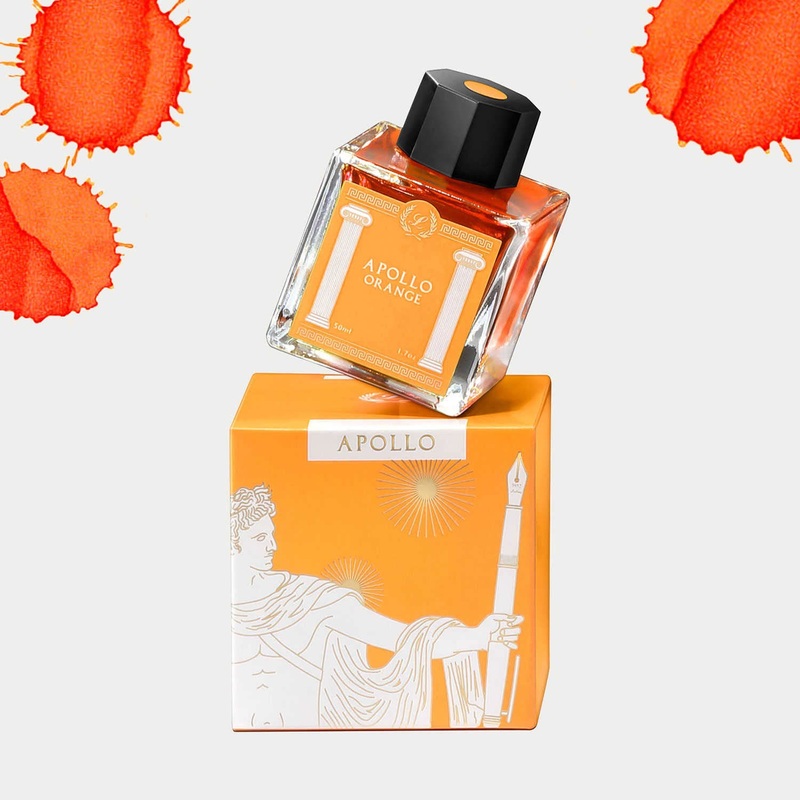 Laban Greek Mythology Ink Bottle, Apollo Orange - 50ml
