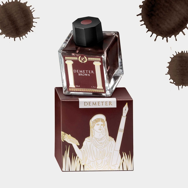 Laban Greek Mythology Ink Bottle, Demeter Brown - 50ml