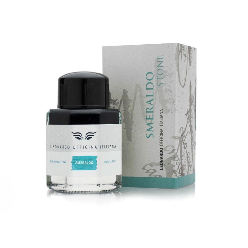 Leonardo Smeraldo Stone Ink Bottle, Emerald - 40ml