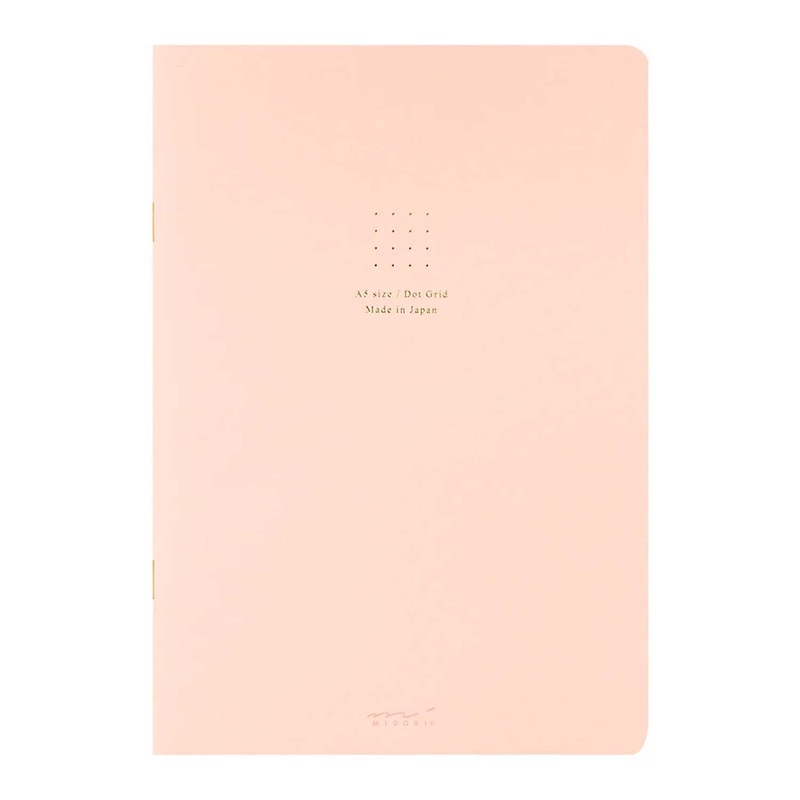 Midori Soft Colour Pink Notebook - A5, Dotted