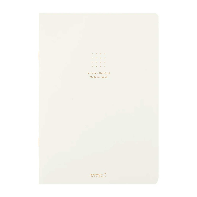 Midori Soft Colour White Notebook - A5, Dotted