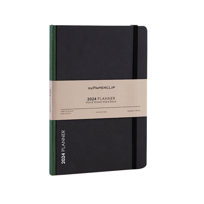 myPAPERCLIP D2 2024 Weekly Planner - Green