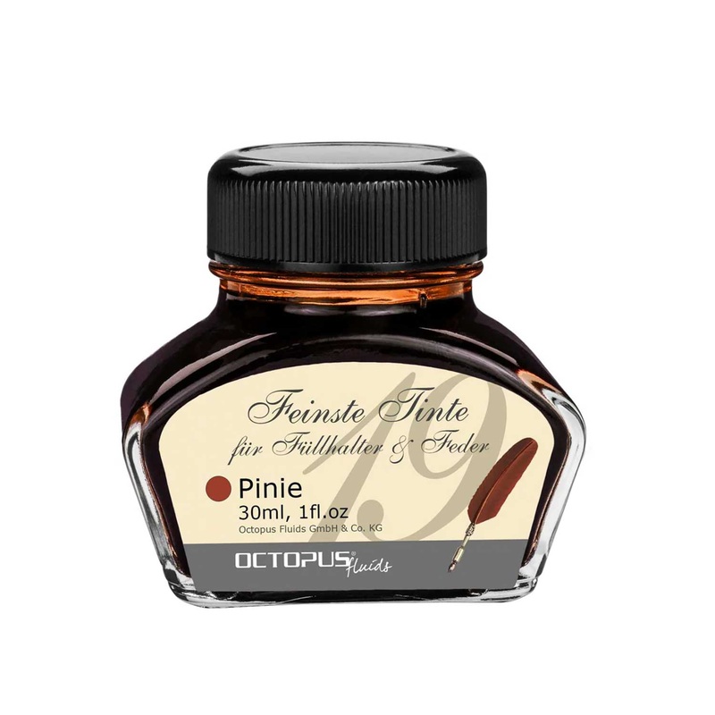 Octopus Classic Pinie Ink Bottle, Brown - 30ml