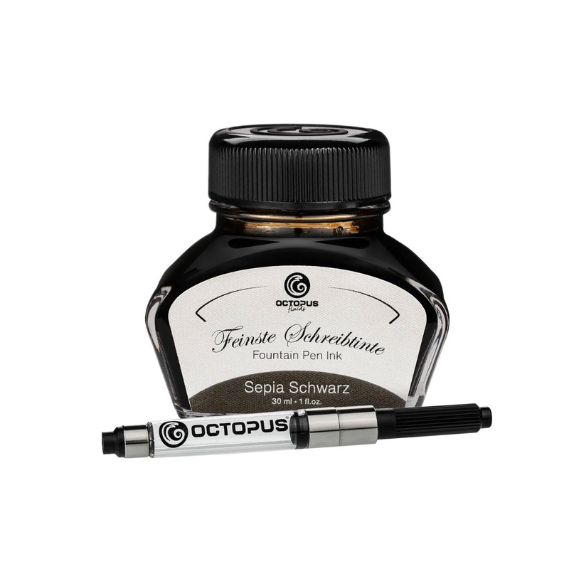 Octopus Classic Sepia Schwarz Ink Bottle, Brown Black - 30ml
