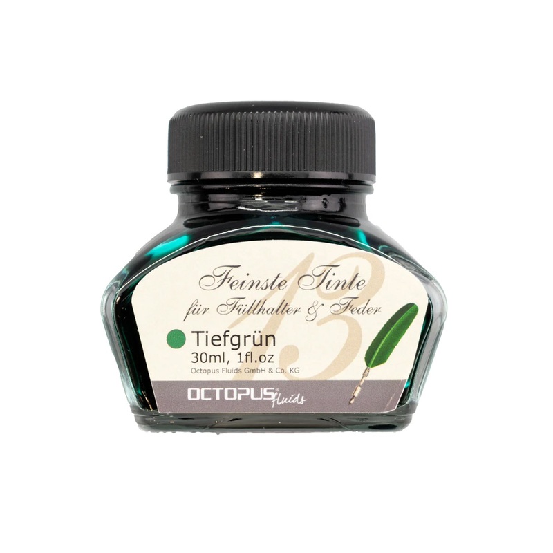 Octopus Classic Tiefgrun Ink Bottle, Deep Green - 30ml