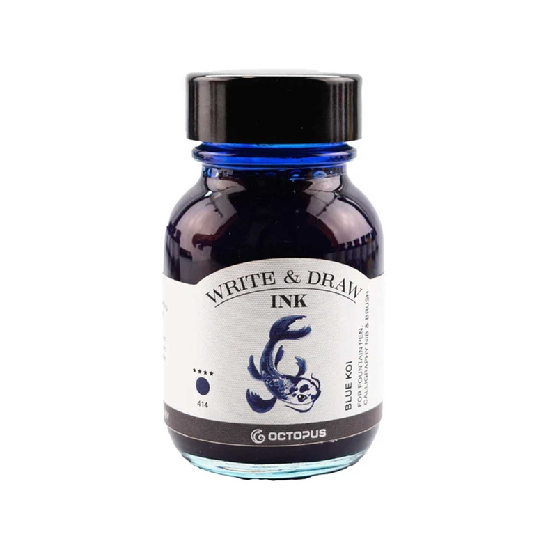 Octopus Write & Draw Ink Bottle, Blue Koi - 50ml