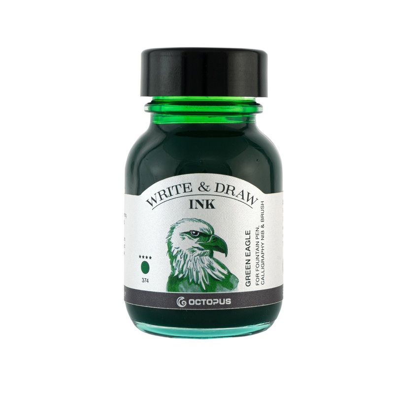 Octopus Write & Draw Ink Bottle, Green Eagle - 50ml