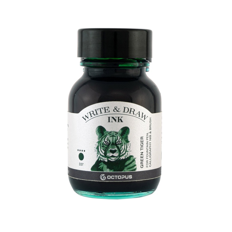 Octopus Write & Draw Ink Bottle, Green Tiger - 50ml