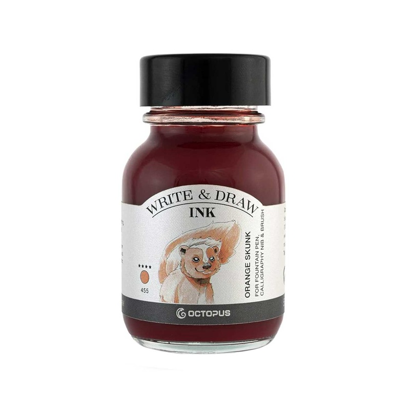 Octopus Write & Draw Ink Bottle, Orange Skunk - 50ml