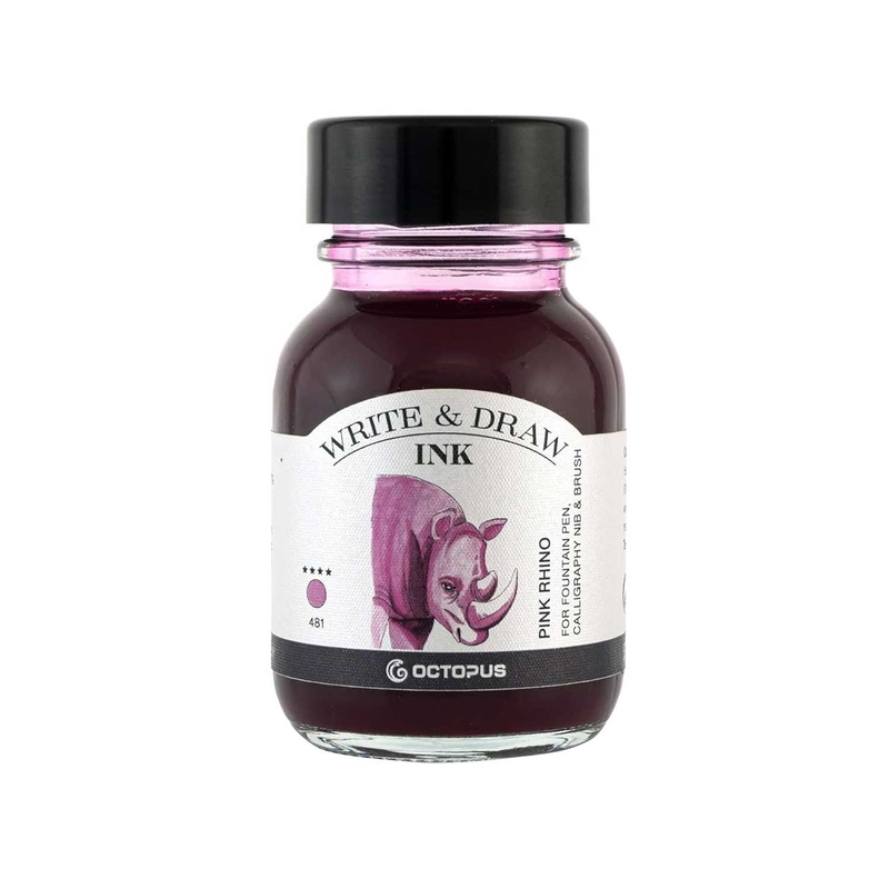 Octopus Write & Draw Ink Bottle, Pink Rhino - 50ml