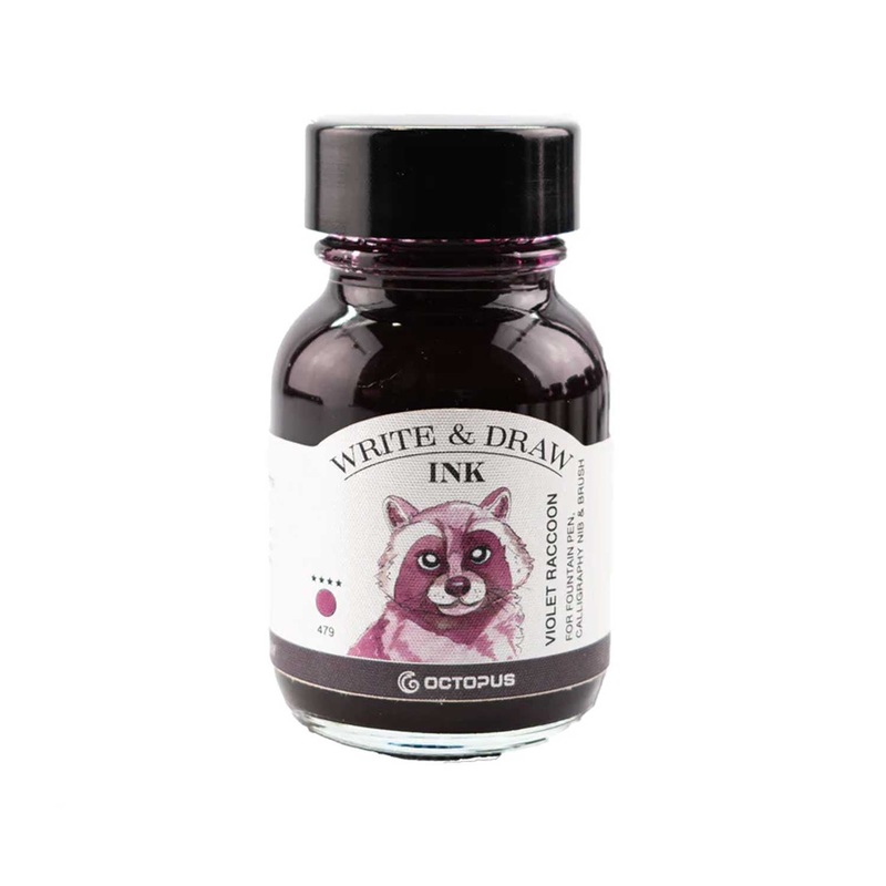 Octopus Write & Draw Ink Bottle, Violet Raccoon - 50ml