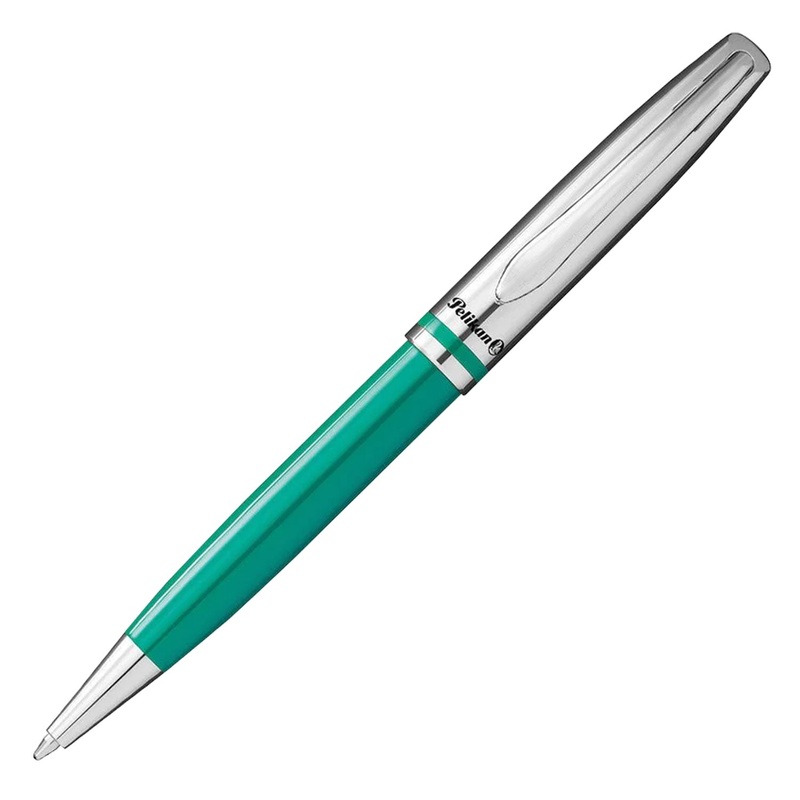 Pelikan Jazz Classic Ball Pen - Aqua & Chrome