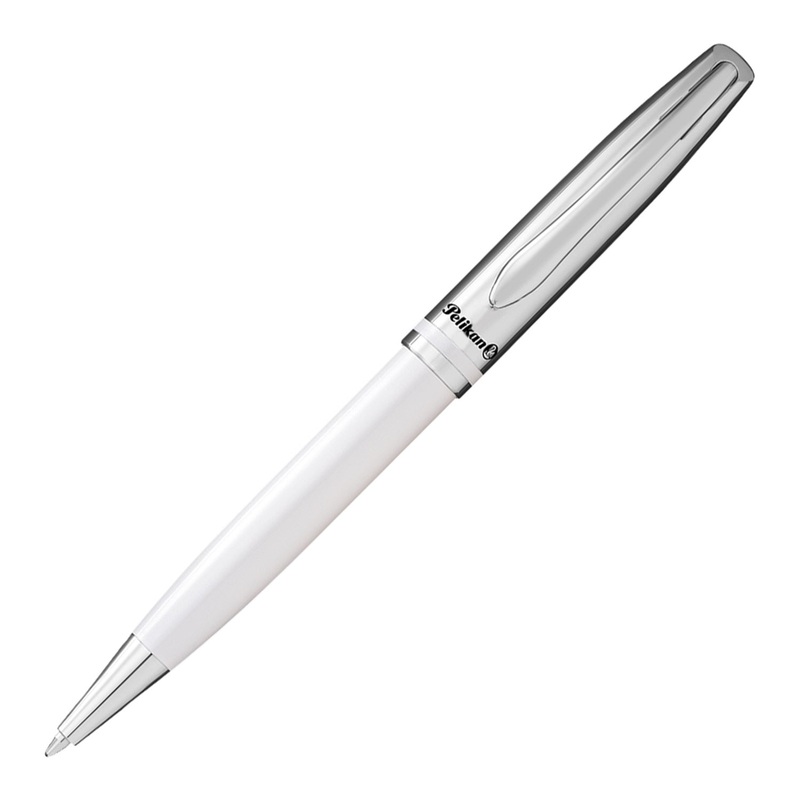 Pelikan Jazz Classic Ball Pen - Pearl White & Chrome