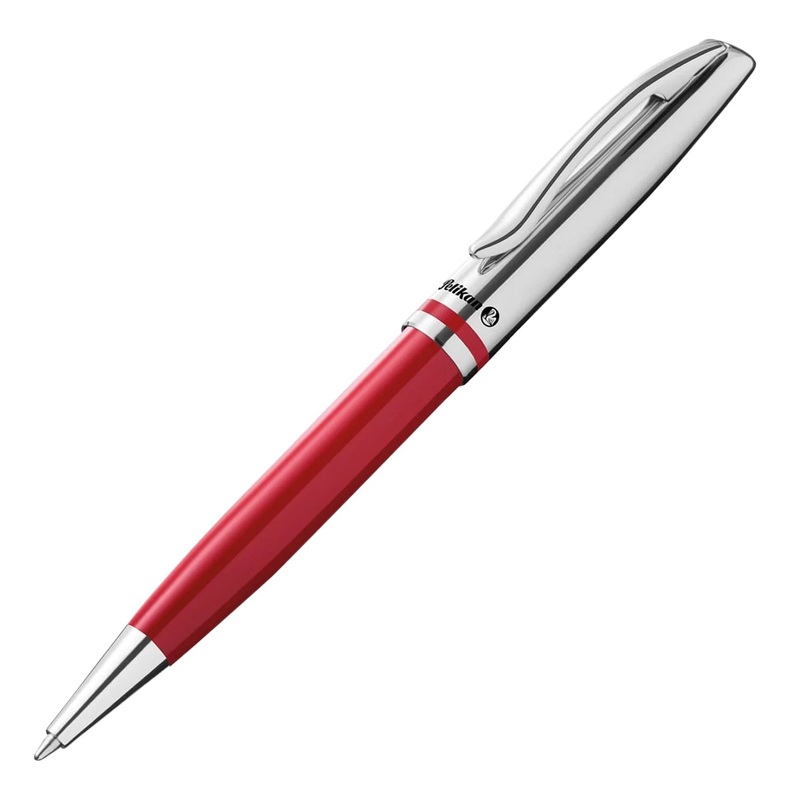Pelikan Jazz Classic Ball Pen - Red & Chrome