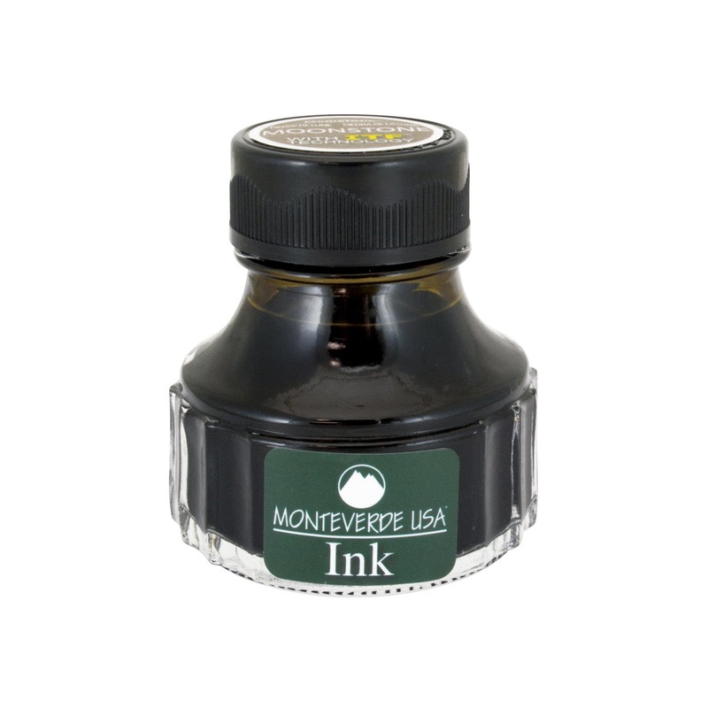 Monteverde Gemstone Moonstone Ink Bottle, Dark Brown - 90ml
