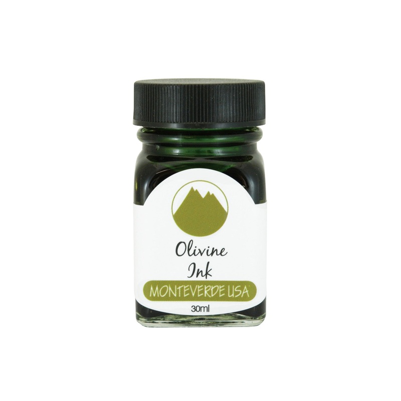 Monteverde Gemstone Olivine Ink Bottle, Green - 30ml