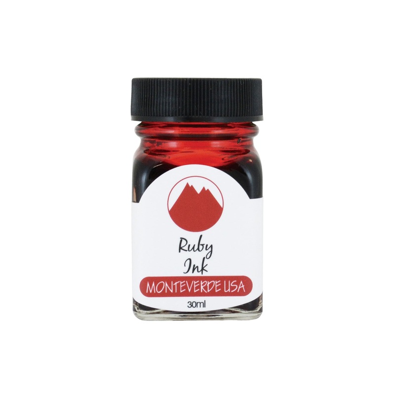Monteverde Gemstone Ruby Ink Bottle, Red - 30ml