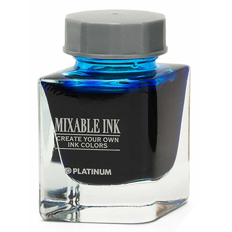 Platinum Mixable Aqua Blue Ink Bottle, Light Blue - 20ml
