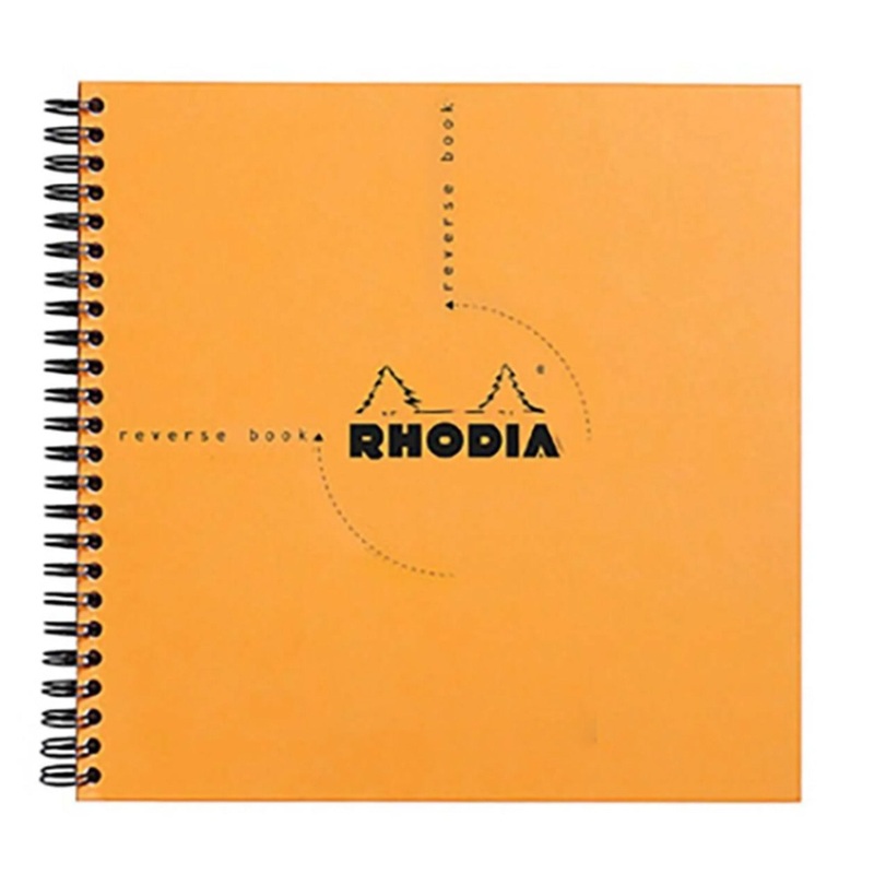 Rhodia Reverse Large Ruled Notepad, Orange - Spiral