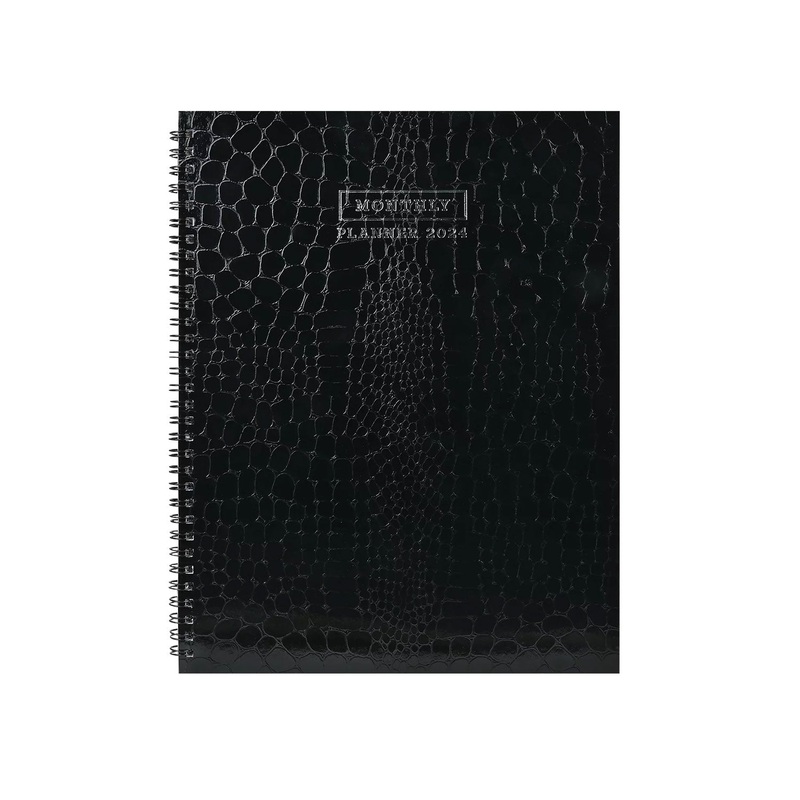 Scholar 2025 Spiral Monthly Planner - Black