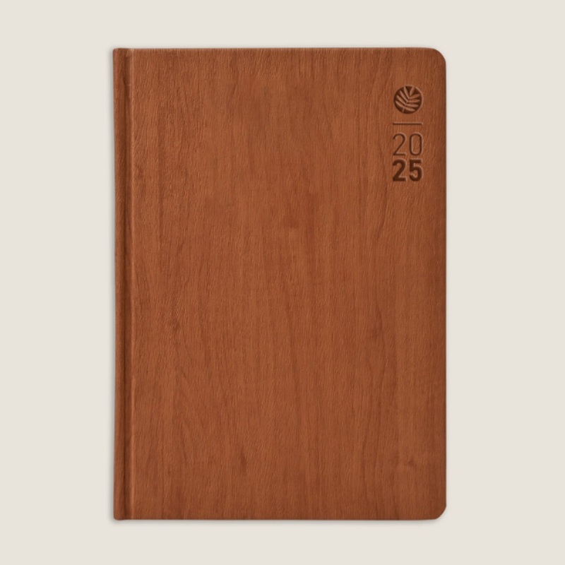 Scholar Timber 2025 B5 Daily Planner  Tan