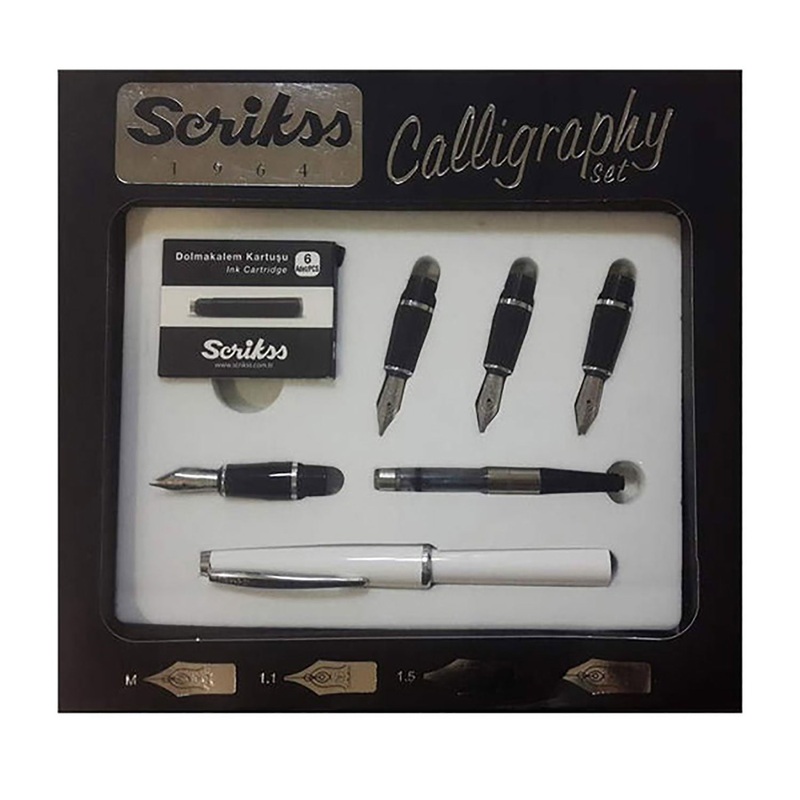 Scrikss Calligraphy Pen Set - White CT