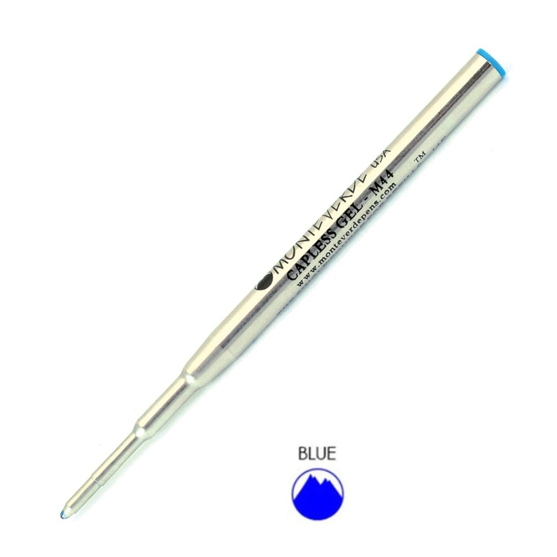 Monteverde Ceramic Gel Ball Pen Refill for Montblanc - Broad - Blue - Pack of 2