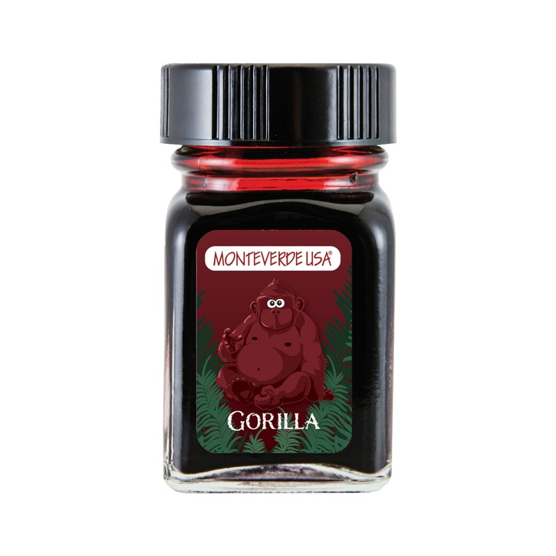 Monteverde Jungle Gorilla Ink Bottle, Burgundy - 30ml
