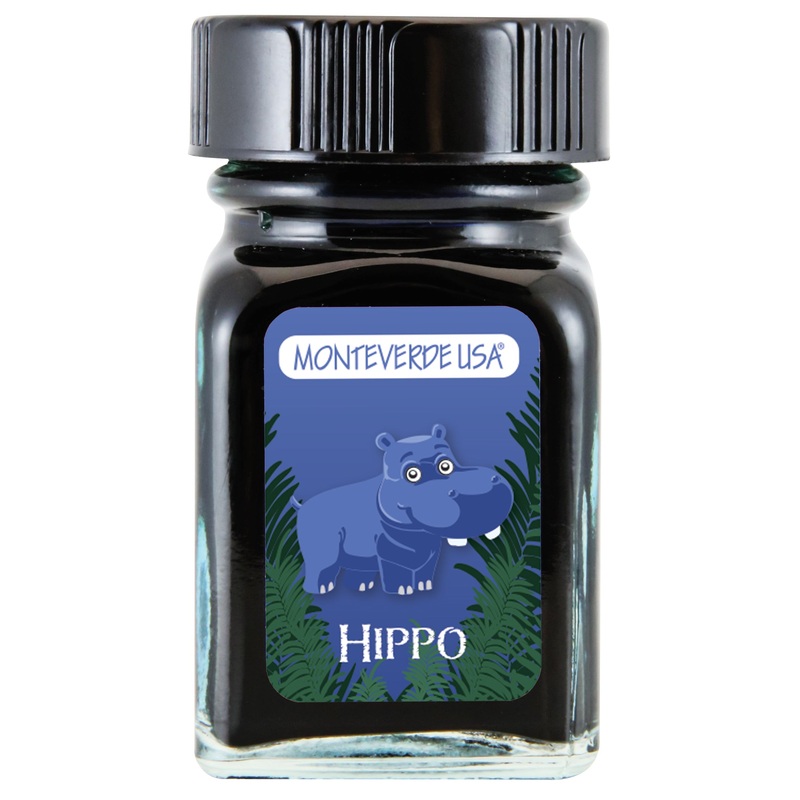 Monteverde Jungle Hippo Ink Bottle, Dark Blue - 30ml