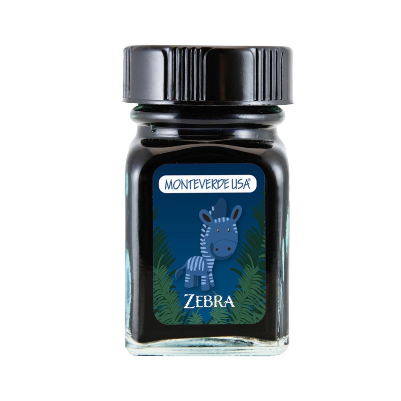 Monteverde Jungle Zebra Ink Bottle, Blue - 30ml