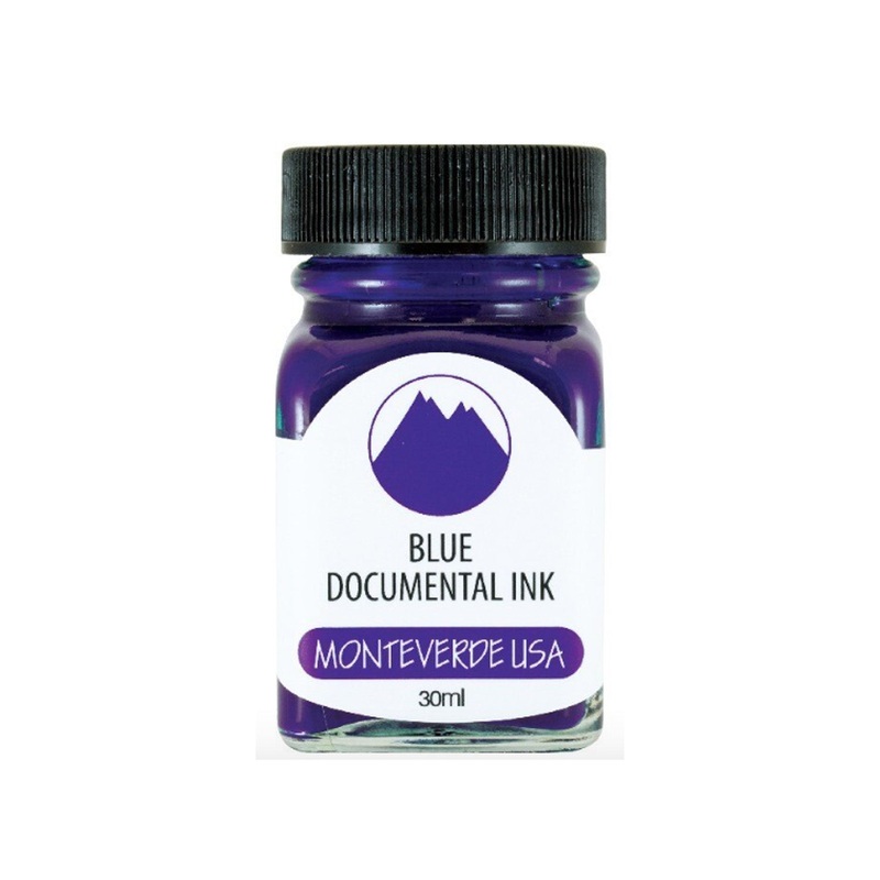 Monteverde Permanent Documental Ink Bottle, Blue - 30ml