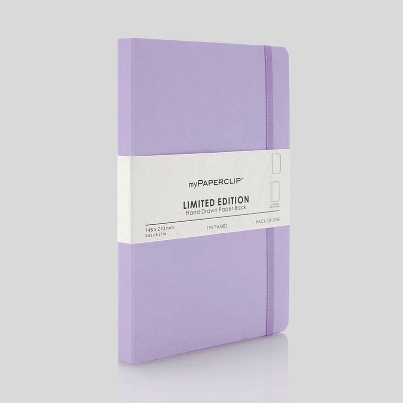 myPAPERCLIP Limited Edition Soft Cover Notebook - Lilac - A5 - Plain