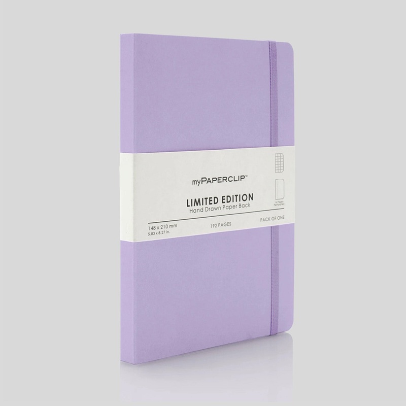 myPAPERCLIP Limited Edition Soft Cover Notebook - Lilac - A5 - Squared