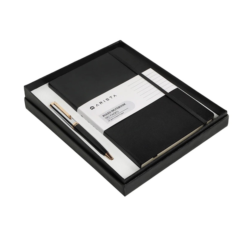 Arista Gift Set - Switch Black & Chrome GT Ball Pen with A5 Notebook