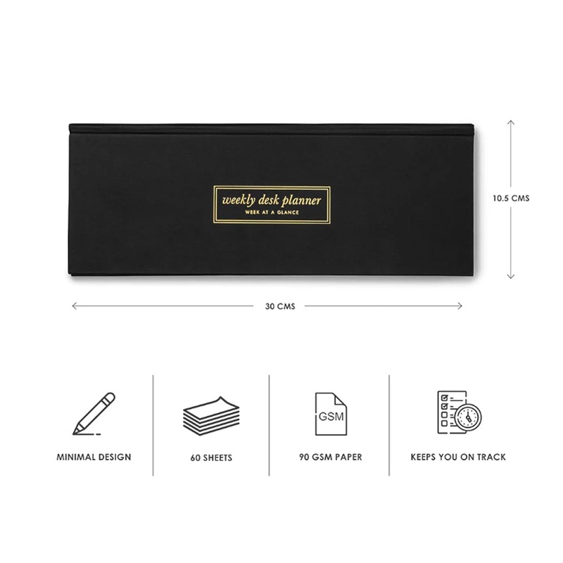 7mm Undated Weekly Planner - Charcoal
